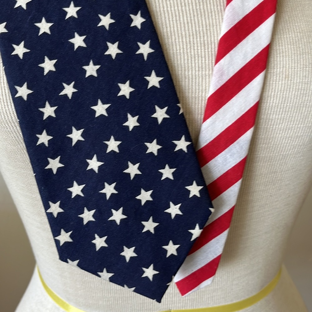 USA 250  Birthday Tie  Beans McGee Patriotic Tie Stars & Stripe Never Worn